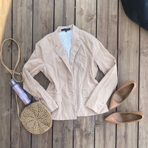 🌾 Harvé Benard Linen Blazer, nude color, size 6